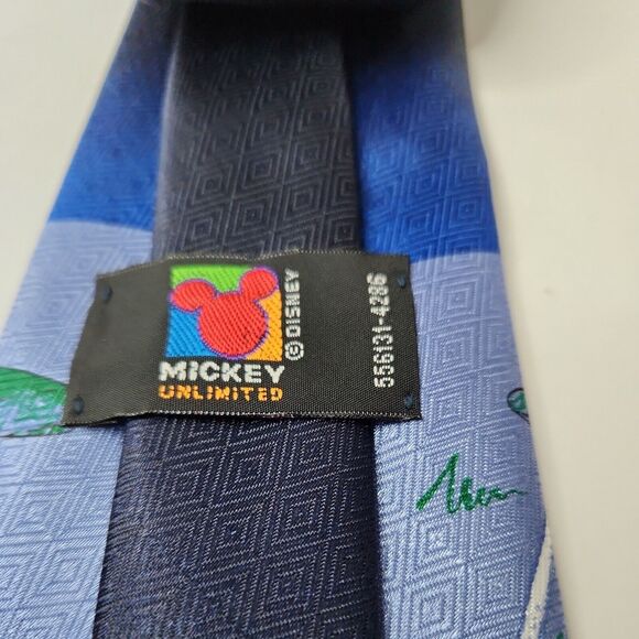 Disney Mickey Unlimited Mickey Mouse Men’s Neck Tie Blue Golf Mickey Theme - Picture 2 of 4